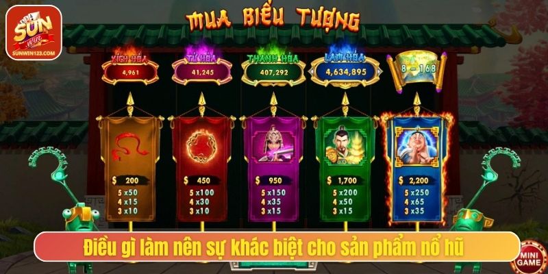 Điều gì làm nên sự khác biệt cho sản phẩm nổ hũ