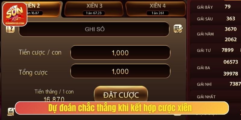 Dự đoán chắc thắng khi kết hợp cược xiên