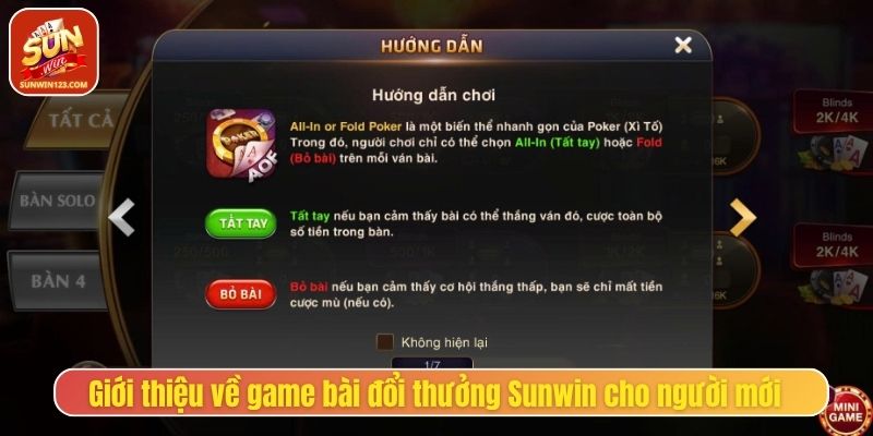 Giới thiệu về game bài đổi thưởng Sunwin cho người mới