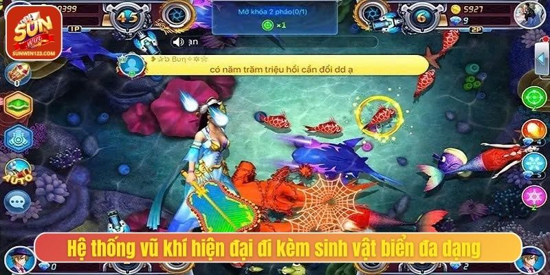 Hệ thống vũ khí hiện đại đi kèm sinh vật biển đa dạng