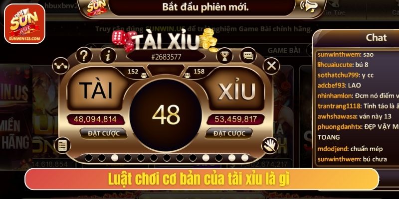 Luật chơi cơ bản của tài xỉu là gì