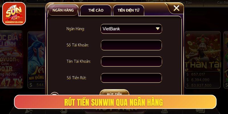 Rút tiền Sunwin an toàn, thời gian thực hiện chỉ vài phút