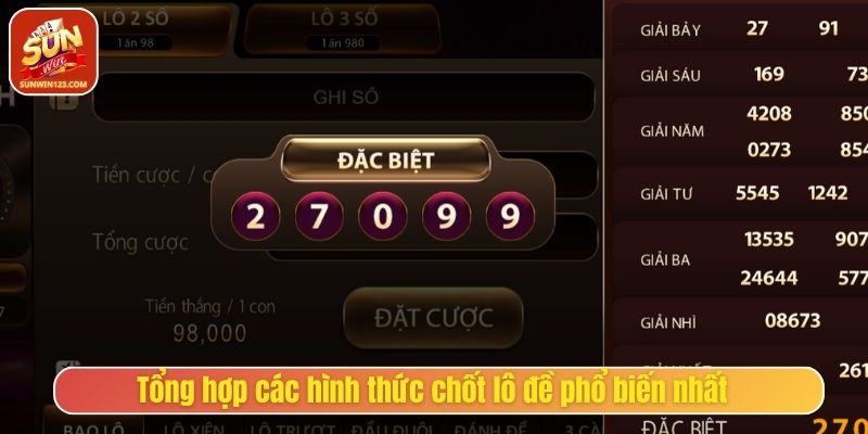 Tổng hợp các hình thức chốt lô đề phổ biến nhất