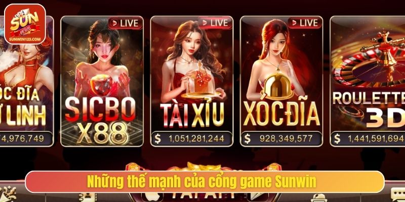 Ưu điểm giúp Sunwin trở thành cổng game tài xỉu online số 1 trên thị trường